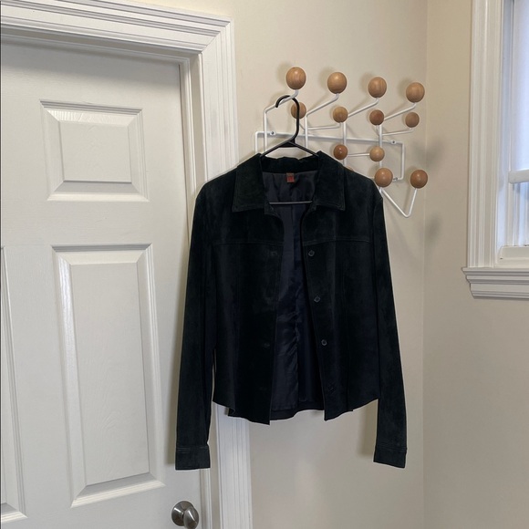 Danier - Classic Y2K 90s Suede Jacket - Black - L - Picture 2 of 10